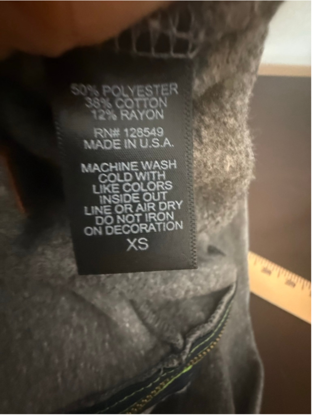 Aviator Nation Gray & Blue Striped Full-Zip Hoodie XS, soft, oversized, comfort - Picture 8 of 9